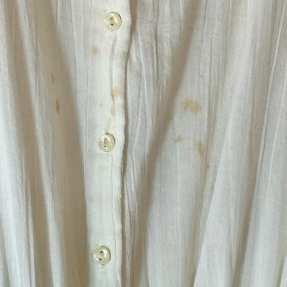 Vintage Gunne Sax Jessica McClintock White High Neck Edwardian Style Gown, 10 - Picture 11 of 12